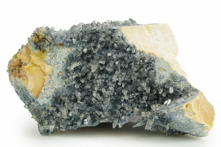 Blueish-Grey Foitite and Quartz & Fluorite on Feldspar - Namibia #363768